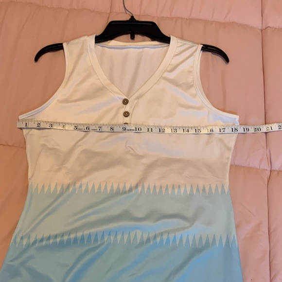 Sleeveless Ombre Blue Mini Dress - Picture 5 of 5